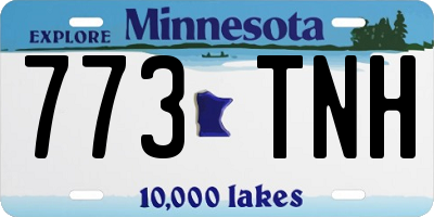 MN license plate 773TNH