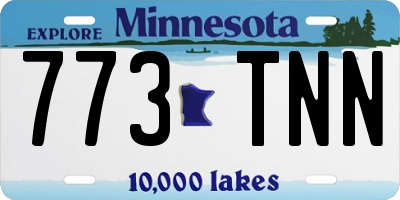 MN license plate 773TNN