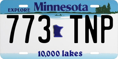 MN license plate 773TNP