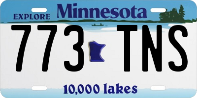 MN license plate 773TNS