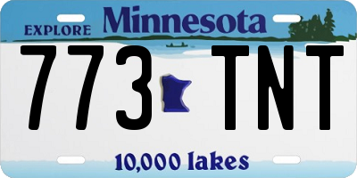 MN license plate 773TNT