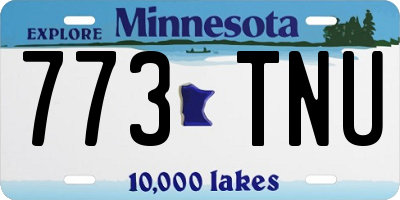 MN license plate 773TNU