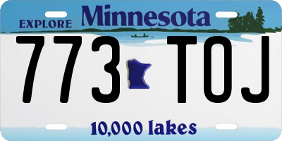 MN license plate 773TOJ