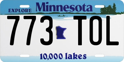 MN license plate 773TOL