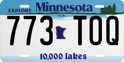 MN license plate 773TOQ