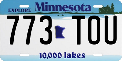 MN license plate 773TOU
