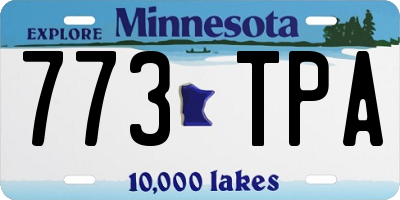 MN license plate 773TPA