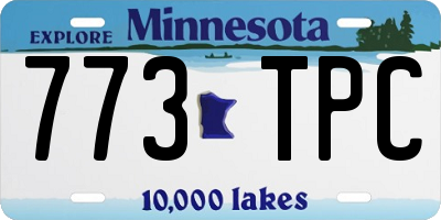 MN license plate 773TPC