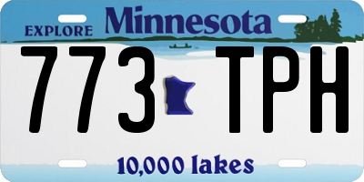 MN license plate 773TPH