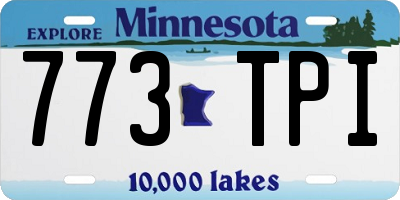 MN license plate 773TPI