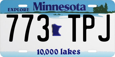MN license plate 773TPJ