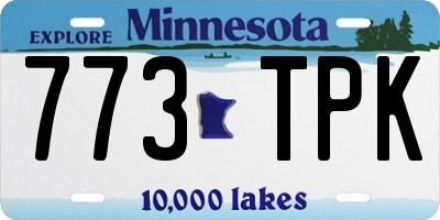 MN license plate 773TPK