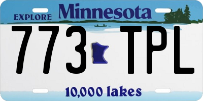 MN license plate 773TPL
