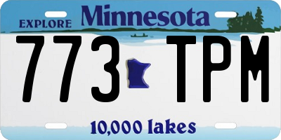 MN license plate 773TPM