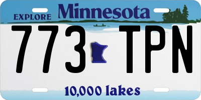 MN license plate 773TPN