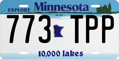 MN license plate 773TPP