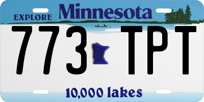MN license plate 773TPT