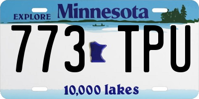 MN license plate 773TPU