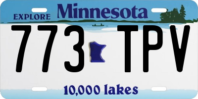 MN license plate 773TPV