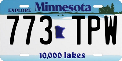 MN license plate 773TPW