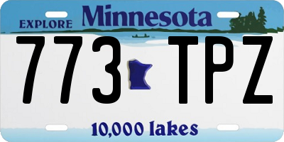 MN license plate 773TPZ