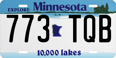 MN license plate 773TQB