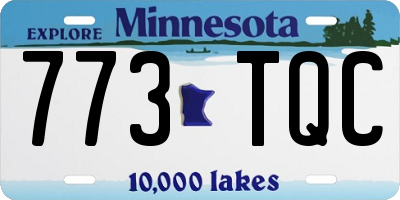 MN license plate 773TQC