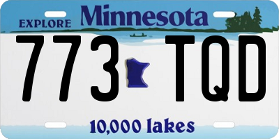 MN license plate 773TQD