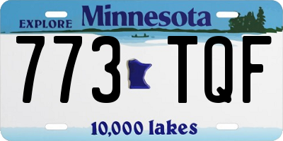 MN license plate 773TQF