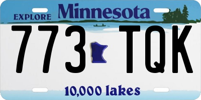 MN license plate 773TQK