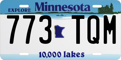 MN license plate 773TQM