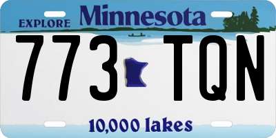 MN license plate 773TQN