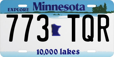 MN license plate 773TQR