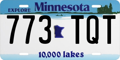 MN license plate 773TQT