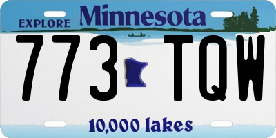 MN license plate 773TQW