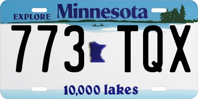 MN license plate 773TQX