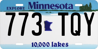 MN license plate 773TQY