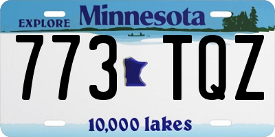MN license plate 773TQZ