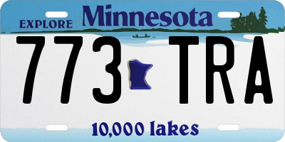 MN license plate 773TRA