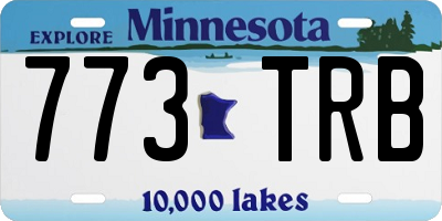 MN license plate 773TRB