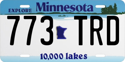 MN license plate 773TRD