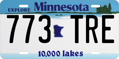MN license plate 773TRE