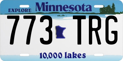 MN license plate 773TRG