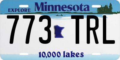 MN license plate 773TRL