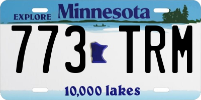 MN license plate 773TRM