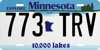 MN license plate 773TRV