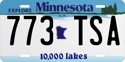 MN license plate 773TSA