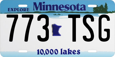 MN license plate 773TSG