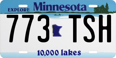 MN license plate 773TSH