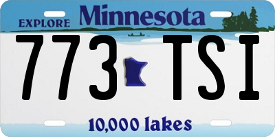MN license plate 773TSI